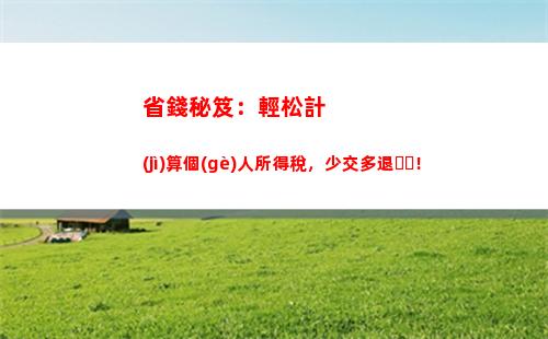 快速計(jì)算你的個(gè)人所得稅，省時(shí)省力！